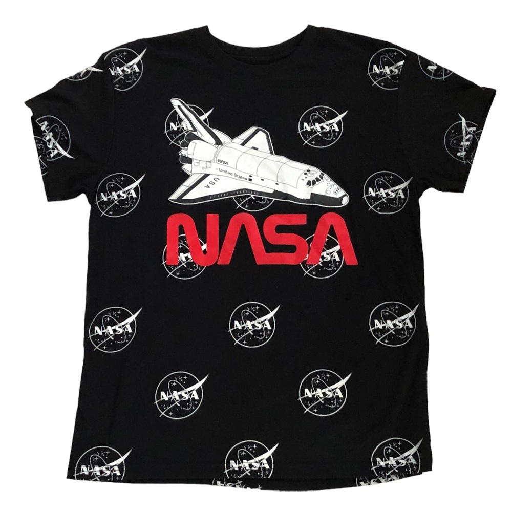 NASA SHUTTLE Retro All over Print T-SHIRT Sz Large